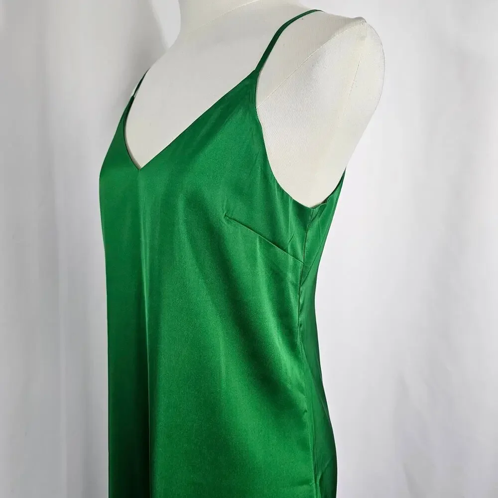 The Drop Ana Emerald Green Side Slit Midi Slip Dress Women's Size 2X NWT - Picture 5 of 15